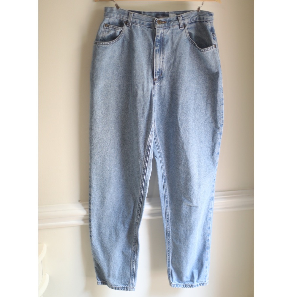 Liz Claiborne Lizwear Jeans‎ Womens 14 Regular Light Wash High Waist Mom Tapered
